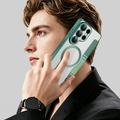 Samsung Galaxy S26 Ultra Stylish Magnetic Flip Case with RFID Card Slots - Blackish Green