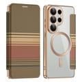 Samsung Galaxy S26 Ultra Stylish Magnetic Flip Case with RFID Card Slots