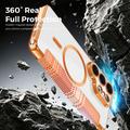 Samsung Galaxy S26 Ultra Stylish Magnetic Flip Case with RFID Card Slots - Orange