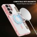 Samsung Galaxy S26 Ultra Stylish Magnetic Flip Case with RFID Card Slots - Pink