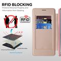 Samsung Galaxy S26 Ultra Stylish Magnetic Flip Case with RFID Card Slots - Pink