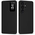 Samsung Galaxy S26 Ultra Tech-Protect Smart Clear View Flip Case with Card Slot - Black