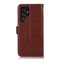 Samsung Galaxy S26 Ultra Wallet Leather Case with RFID - Brown