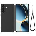 Samsung Galaxy S26+ Liquid Silicone Case with Hand Strap - Black