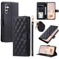 Samsung Galaxy S26+ Luxury Quilted Wallet Case - Black