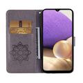 Samsung Galaxy S26+ Owl Rhinestone Wallet Case - Grey