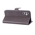 Samsung Galaxy S26+ Owl Rhinestone Wallet Case - Grey
