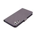 Samsung Galaxy S26+ Owl Rhinestone Wallet Case - Grey