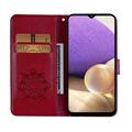 Samsung Galaxy S26+ Owl Rhinestone Wallet Case - Red