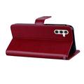 Samsung Galaxy S26+ Owl Rhinestone Wallet Case - Red