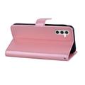 Samsung Galaxy S26+ Owl Rhinestone Wallet Case - Rose Gold