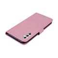 Samsung Galaxy S26+ Owl Rhinestone Wallet Case - Rose Gold