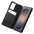 Samsung Galaxy S26+ Qialino Smart View Flip Leather Case - Black
