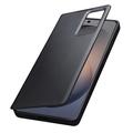 Samsung Galaxy S26+ Qialino Smart View Flip Leather Case - Black