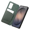 Samsung Galaxy S26+ Qialino Smart View Flip Leather Case - Green