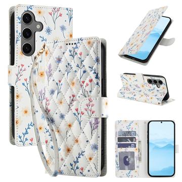 Samsung Galaxy S26+ Rhombic Floral Wallet Case