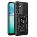 Samsung Galaxy S26+ Rotary Ring Hybrid Case with Camera Shield - Black