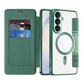 Samsung Galaxy S26+ Stylish Magnetic Flip Case with RFID Card Slots