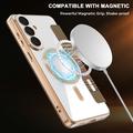 Samsung Galaxy S26+ Stylish Magnetic Flip Case with RFID Card Slots - Brown