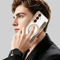 Samsung Galaxy S26+ Stylish Magnetic Flip Case with RFID Card Slots - Brown