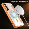 Samsung Galaxy S26+ Stylish Magnetic Flip Case with RFID Card Slots - Orange