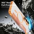 Samsung Galaxy S26+ Stylish Magnetic Flip Case with RFID Card Slots - Orange