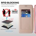 Samsung Galaxy S26+ Stylish Magnetic Flip Case with RFID Card Slots - Pink