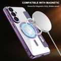 Samsung Galaxy S26+ Stylish Magnetic Flip Case with RFID Card Slots - Purple
