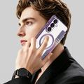 Samsung Galaxy S26+ Stylish Magnetic Flip Case with RFID Card Slots - Purple