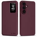 Samsung Galaxy S26+ Tech-Protect Smart Clear View Flip Case with Card Slot - Mulberry