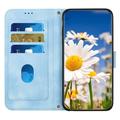 Samsung Galaxy S27 Floral Wallet Case with Card Slots - Baby Blue