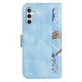 Samsung Galaxy S27 Floral Wallet Case with Card Slots - Baby Blue