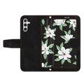 Samsung Galaxy S27 Floral Wallet Case with Card Slots - Black