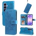 Samsung Galaxy S27 Mandala Wallet Case with Wrist Strap - Blue