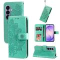 Samsung Galaxy S27 Mandala Wallet Case with Wrist Strap - Mint Green