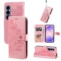 Samsung Galaxy S27 Mandala Wallet Case with Wrist Strap - Pink