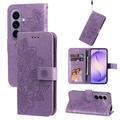 Samsung Galaxy S27 Mandala Wallet Case with Wrist Strap - Purple