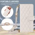 Samsung Galaxy S27 Pro Luxury Quilted Wallet Case - White