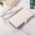 Samsung Galaxy S27 Pro Luxury Quilted Wallet Case - White