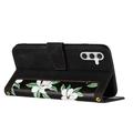 Samsung Galaxy S27+ Floral Wallet Case with Card Slots - Black