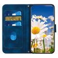 Samsung Galaxy S27+ Floral Wallet Case with Card Slots - Dark Blue