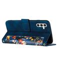 Samsung Galaxy S27+ Floral Wallet Case with Card Slots - Dark Blue