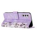 Samsung Galaxy S27+ Floral Wallet Case with Card Slots - Light Purple