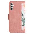 Samsung Galaxy S27+ Floral Wallet Case with Card Slots - Pink