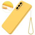 Samsung Galaxy S27+ Liquid Silicone Case with Hand Strap - Yellow