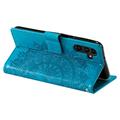 Samsung Galaxy S27+ Mandala Wallet Case with Wrist Strap - Blue