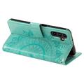 Samsung Galaxy S27+ Mandala Wallet Case with Wrist Strap - Mint Green