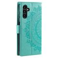 Samsung Galaxy S27+ Mandala Wallet Case with Wrist Strap - Mint Green