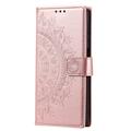 Samsung Galaxy S27+ Mandala Wallet Case with Wrist Strap - Pink