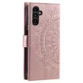 Samsung Galaxy S27+ Mandala Wallet Case with Wrist Strap - Pink